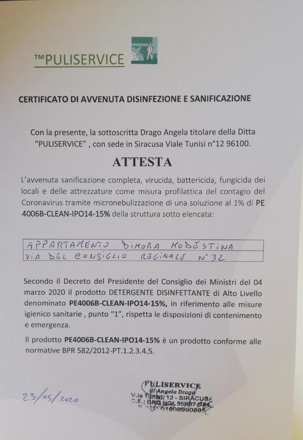 Dimora Modestina Apartman Szirakúza Kültér fotó